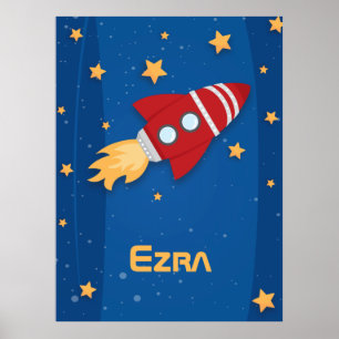 Poster Bateau à fusée