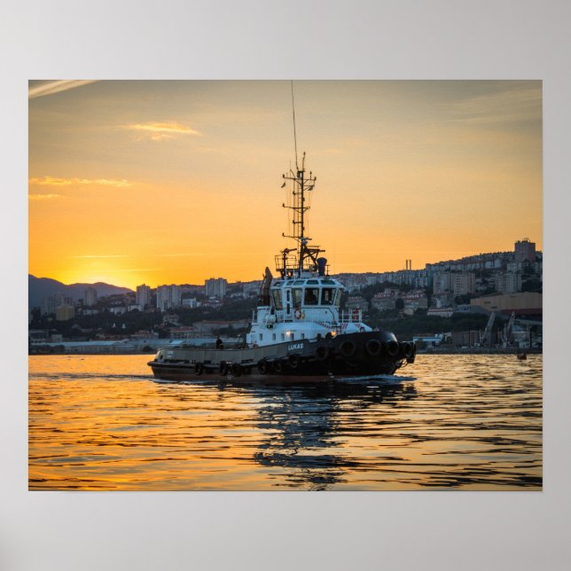 Poster Bateau à moteur (Devant)