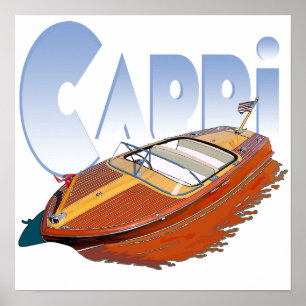 Poster Bateau à moteur Capri