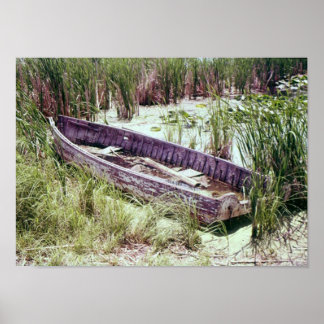 Poster Bateau à moteur en décomposition