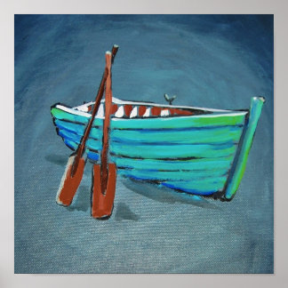 Poster Bateau à rames