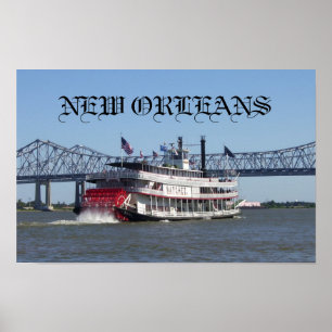 Poster Bateau à rivière