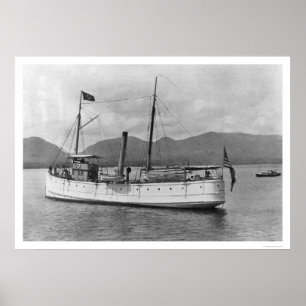 Poster Bateau à vapeur McArthur Alaska 1918