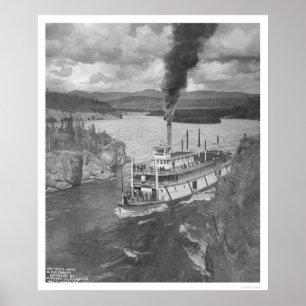 Poster Bateau à vapeur Territoire du Yukon 1920