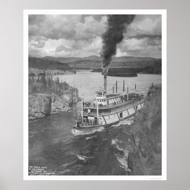 Poster Bateau à vapeur Territoire du Yukon 1920 (Devant)