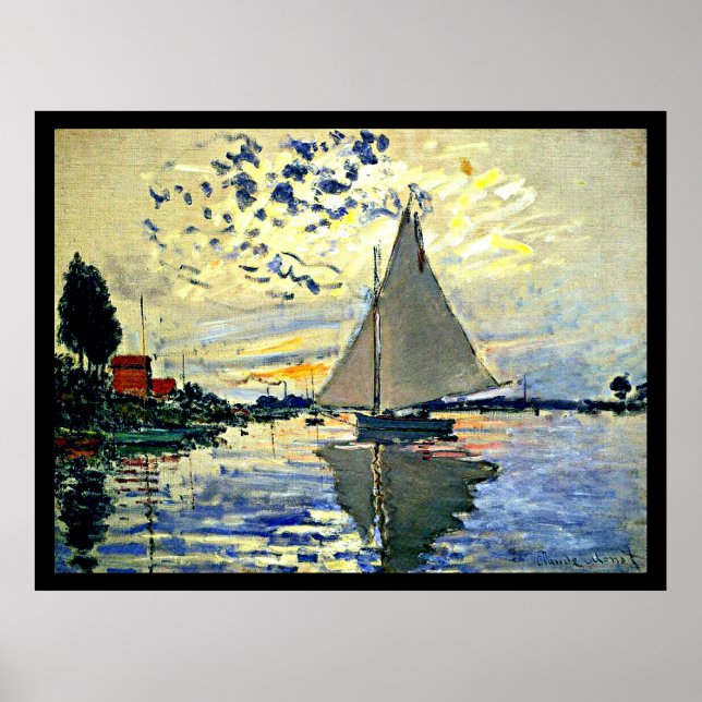 Poster Bateau à voile au Petit Gennevilliers (Devant)