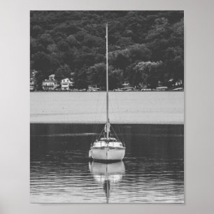 Poster Bateau à voile dans le lac Conesus Archivage nauti