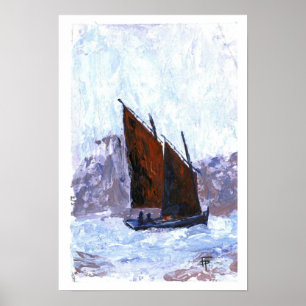 Poster Bateau à voile de Bisquine