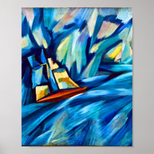 Poster Bateau à voile par Amadeo de Souza-Cardoso 