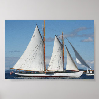 Poster Bateau à voile Puget Sound