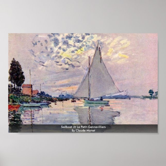 Poster Bateau À Voilier Au Petit-Gennevilliers Par Claude (Devant)