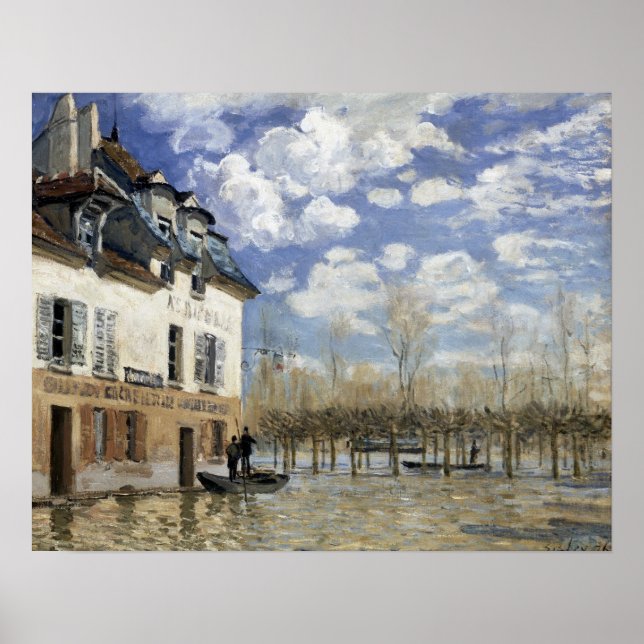 Poster Bateau Alfred Sisley dans les inondations à Port M (Devant)