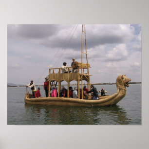 Poster Bateau au Pérou