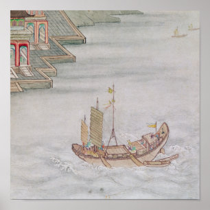 Poster Bateau chinois