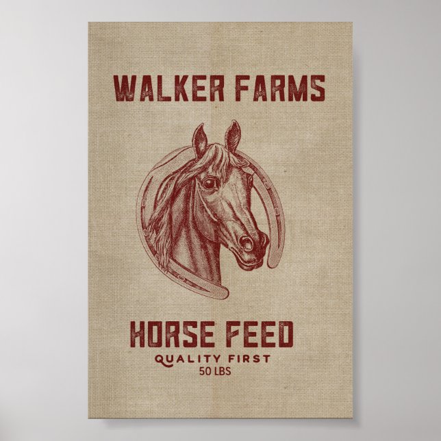 Poster Bateau d'alimentation pour chevaux de Walker Farms (Devant)