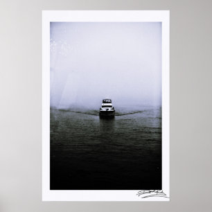 Poster Bateau dans la mer
