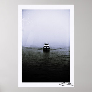 Poster Bateau dans la mer