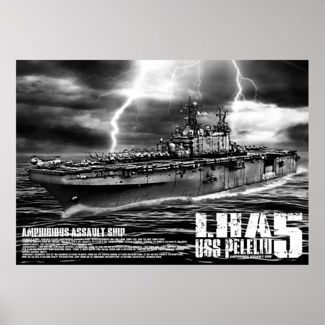 Poster Bateau d'assaut amphibie Peleliu Imprimer (Devant)