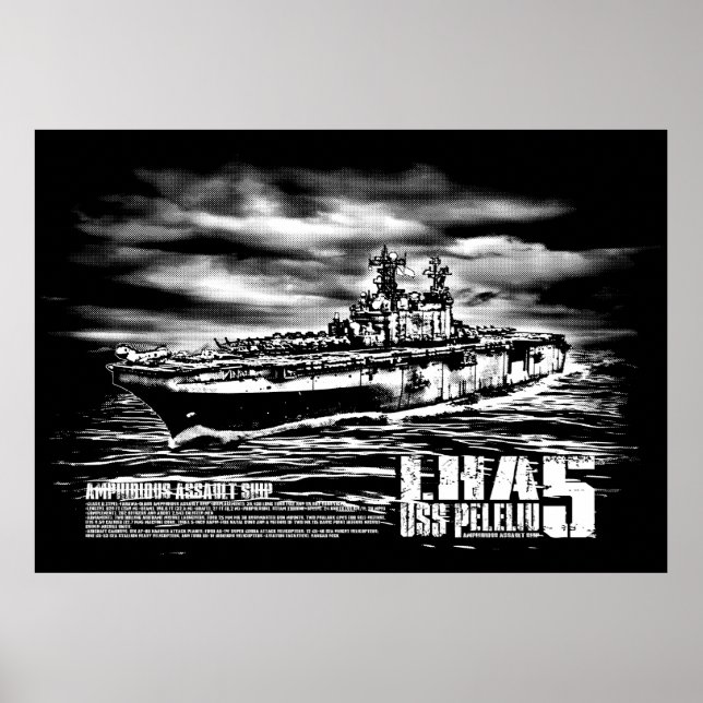 Poster Bateau d'assaut amphibie Peleliu Imprimer (Devant)
