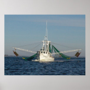 Poster Bateau de crevette