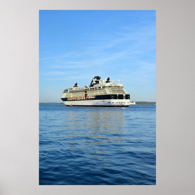 Poster bateau de croisière à l'infini célébrité naviguant (Devant)