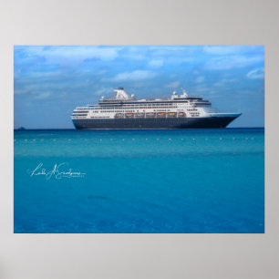 Poster Bateau de croisière dans les Caraïbes