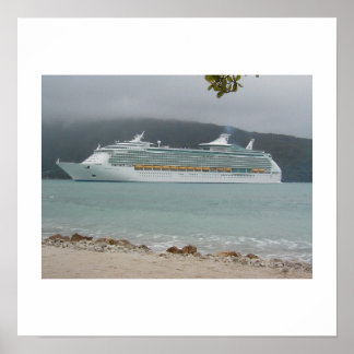 Poster Bateau de croisière en Haïti
