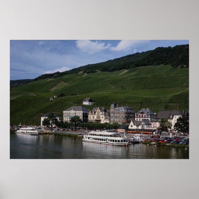 Poster Bateau de croisière sur Mosel River, Bernkastel Ku (Devant)