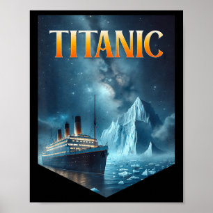 Poster Bateau de croisière Titanic Iceberg 1912 Rms Voyag