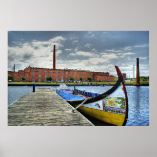 Poster Bateau de Moliceiro à Aveiro, Portugal