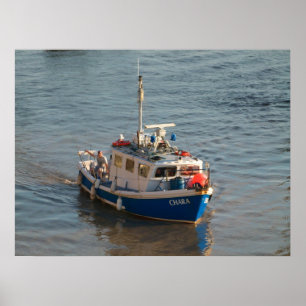 Poster Bateau de pêche, Baie Cardiff,