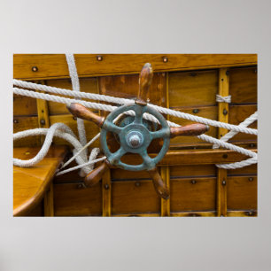 Poster Bateau en bois antique