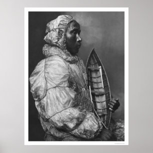 Poster Bateau esquimau 1922 de Kayaker et de jouet