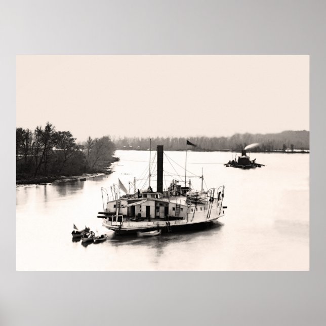 Poster Bateau et moniteur (Devant)