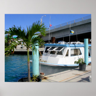 Poster Bateau et pont, Nassau