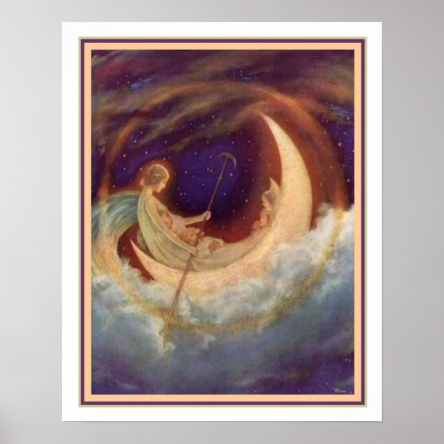 Poster Bateau Lune à Dreamland - Hugh Williams 16 x 20 (Devant)