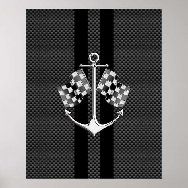 Poster Bateau nautique en fibre de carbone (Devant)