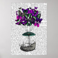 Bateau papillon 2 violet et vert