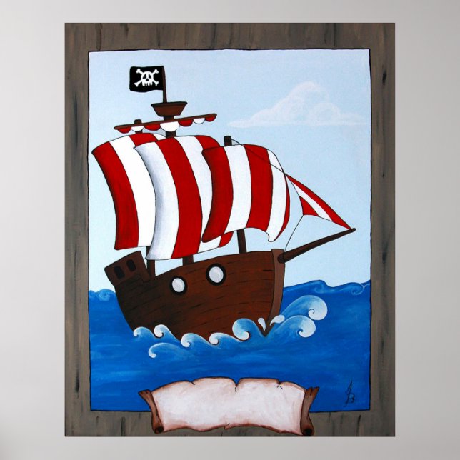 Poster Bateau pirate (Devant)