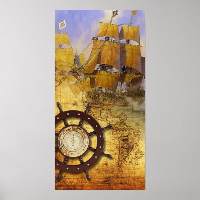 Poster Bateau pirate (Devant)