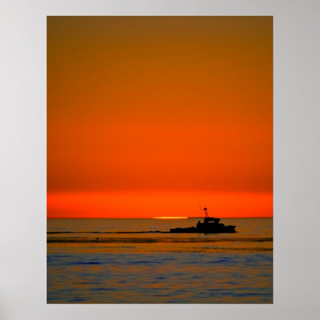 Poster Bateau solitaire (Devant)