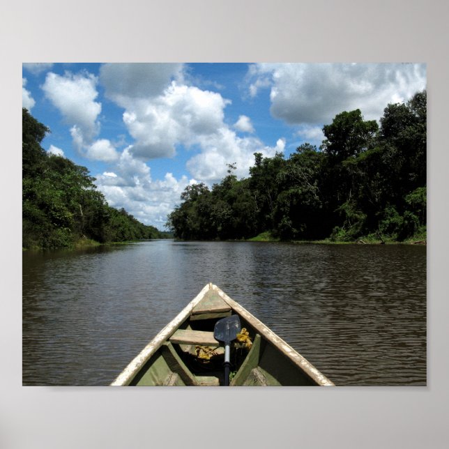 Poster Bateau sur l'Amazonie (Devant)