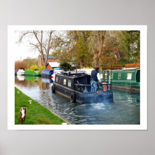 Poster Bateau sur le canal Newbury