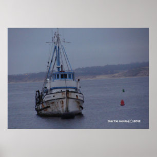 Poster Bateau sur Monterey Bay
