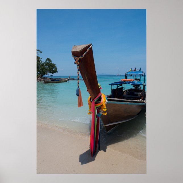 Poster Bateau thaïlandais traditionnel (Devant)