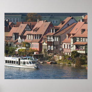 Poster Bateau touristique à Little Venice et rivière Regn