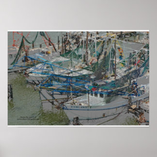 Poster Bateaux à crevettes Biloxi