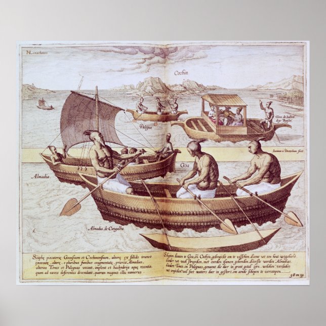 Poster Bateaux à Goa (Devant)