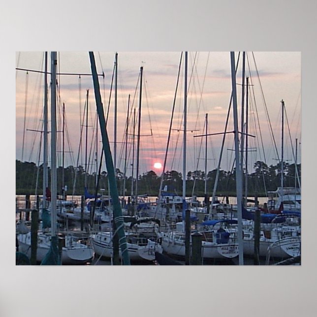 Poster Bateaux à New Berne (Devant)