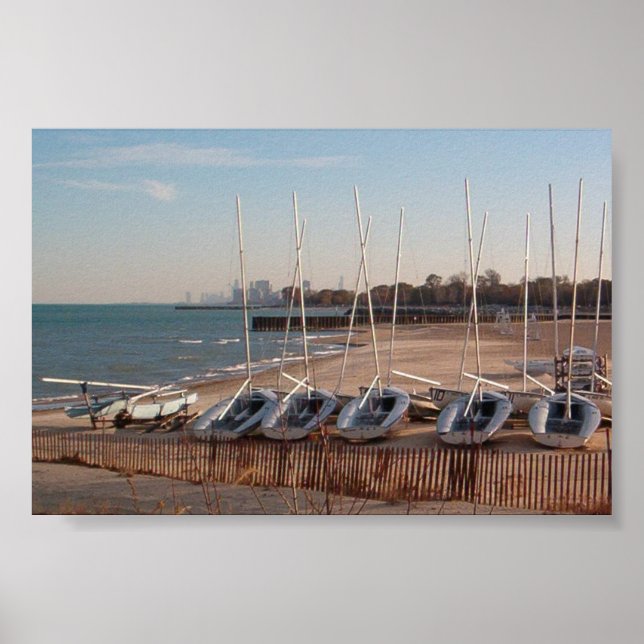 Poster Bateaux à terre (Devant)